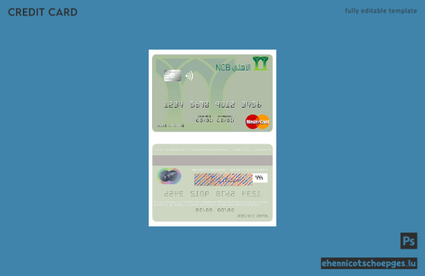 Saudi-Arabien – Die National Commercial Bank – Mastercard-Beispielvorschau
